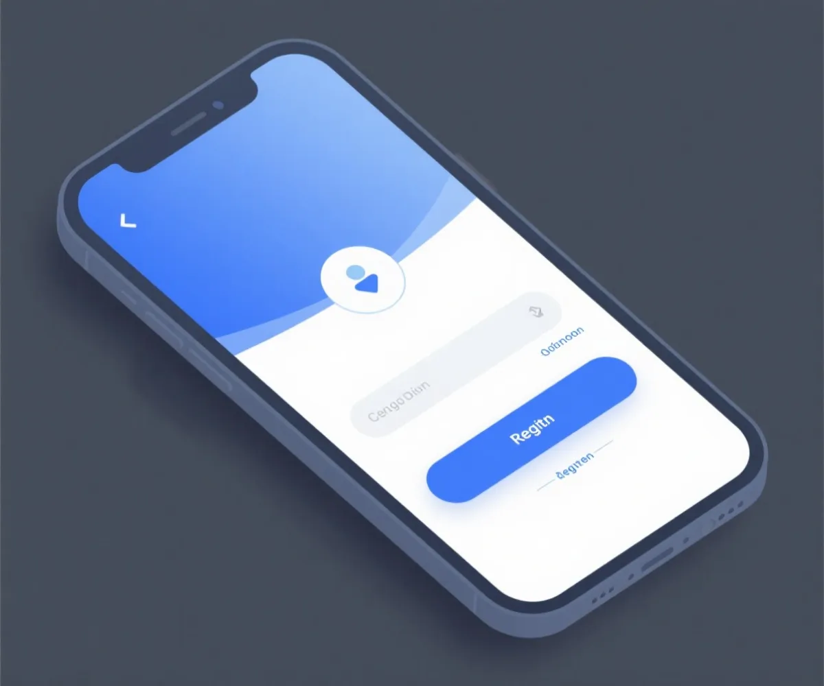 移动端注册流程示意图